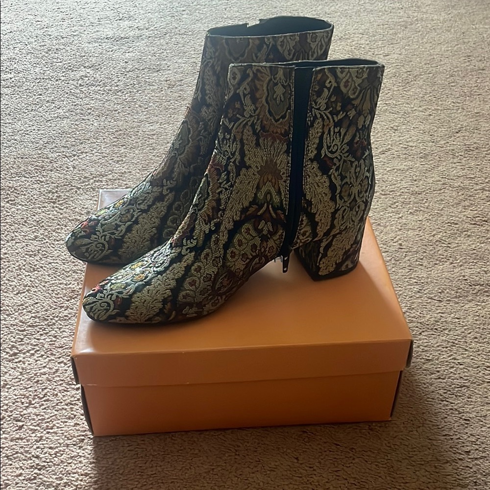 Unisa Brocade Ankle Boots